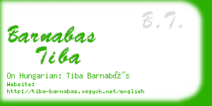 barnabas tiba business card